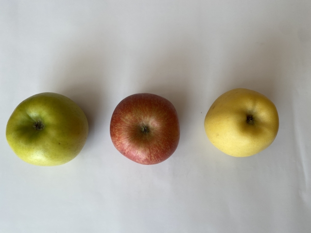3種類のりんご